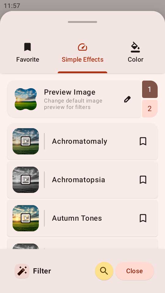 Image Toolbox app - Simple Effects menu